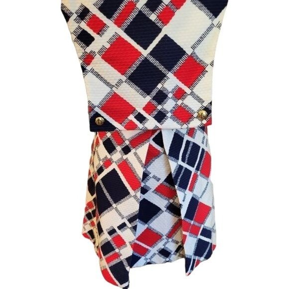 Mam'selle by Betty Carol Stunning Mod Sailor Funky Patriotic Vintage Dress - Picture 16 of 16